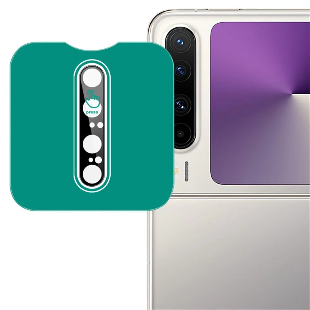 IMAK For Huawei Pura X Tempered Glass Camera Lens Protector with Self Positioning Frame (Black Version) - 1