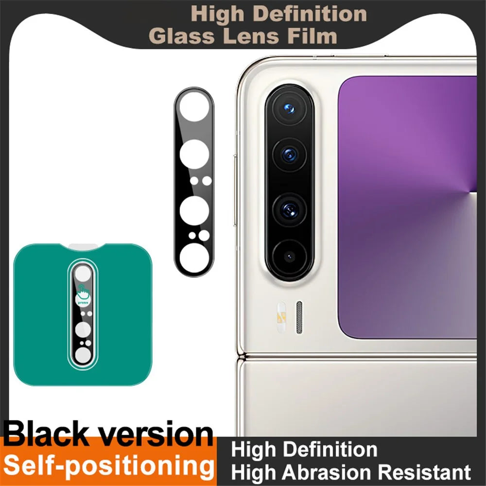 IMAK For Huawei Pura X Tempered Glass Camera Lens Protector with Self Positioning Frame (Black Version) - 3