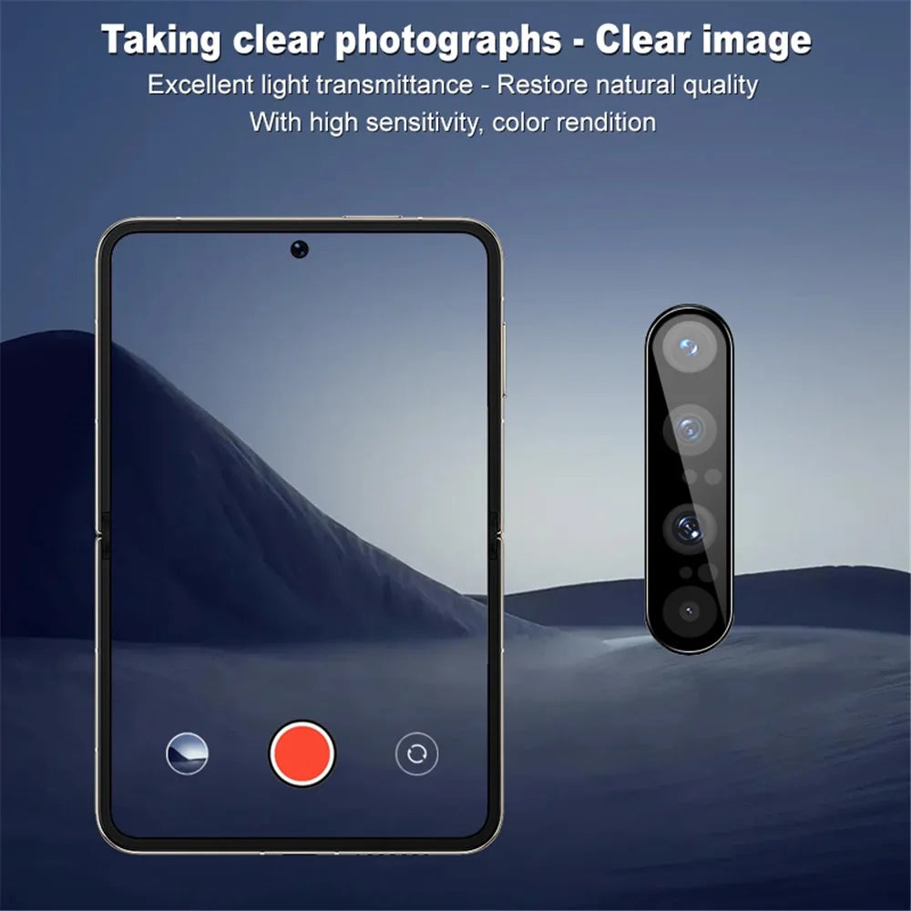IMAK For Huawei Pura X Tempered Glass Camera Lens Protector with Self Positioning Frame (Black Version) - 4