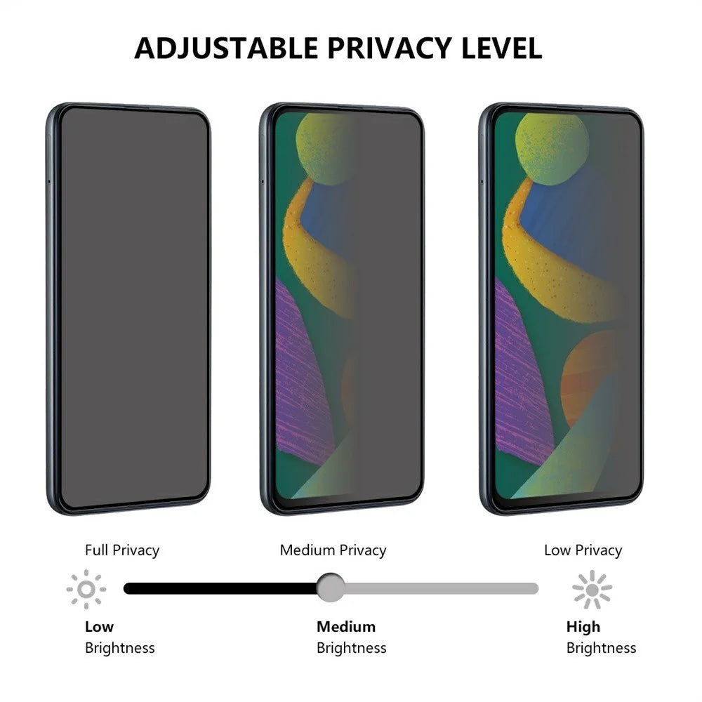 For Samsung Galaxy S25 Edge Tempered Glass 180 Degree Anti-Peep Film Screen Protector Support Fingerprint Unlock - 4