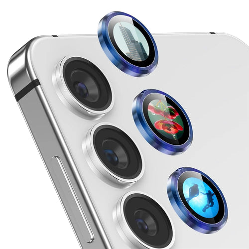 ENKAY HAT PRINCE For Samsung Galaxy S25+ Camera Lens Protector   AR Clear Metal Ring Rear Lens Film - Navy Blue - 1