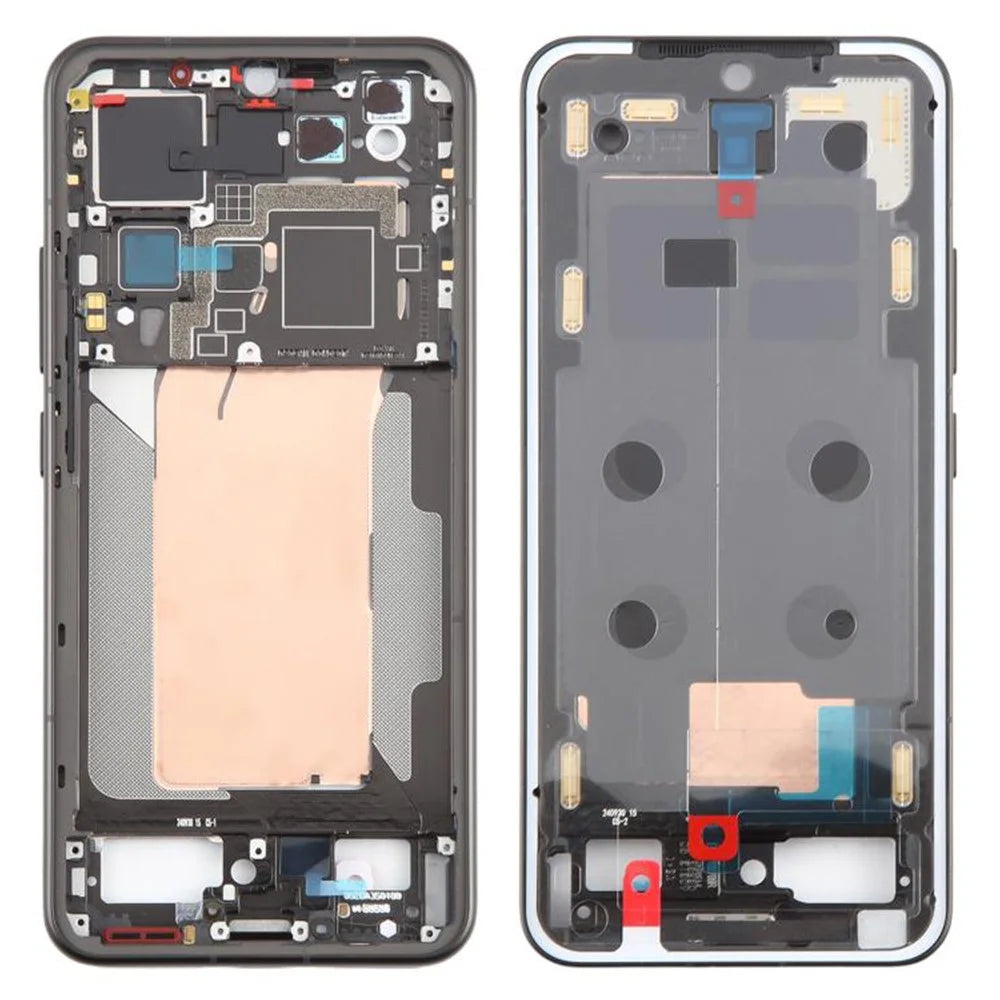 For Xiaomi 15 Middle Plate Frame (A-Side) Repair Part (Without Logo) - Black - 1