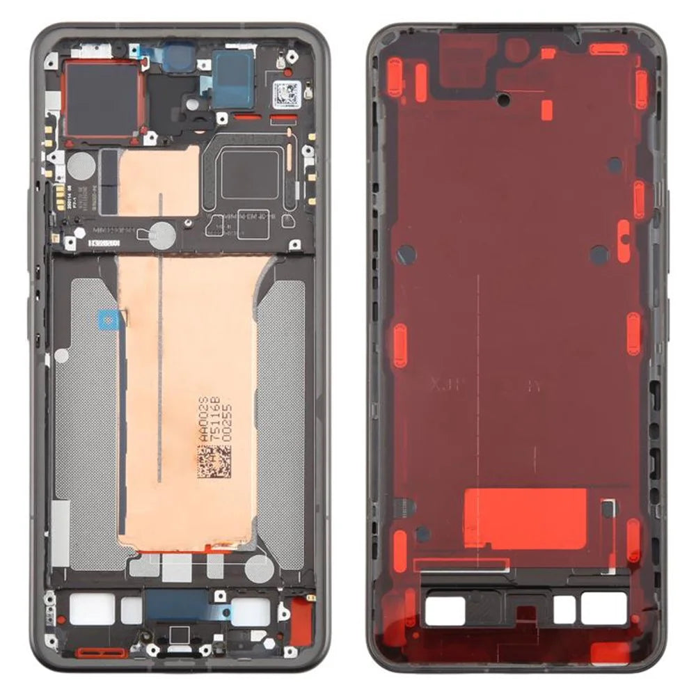 For Xiaomi 15 Pro Middle Plate Frame (A-Side) Repair Part (Without Logo) - Black - 1