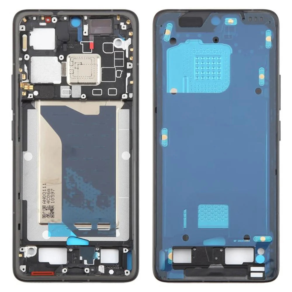 For Xiaomi Redmi K80 Pro 5G Middle Plate Frame (A-Side) Repair Part (Without Logo) - Black - 1