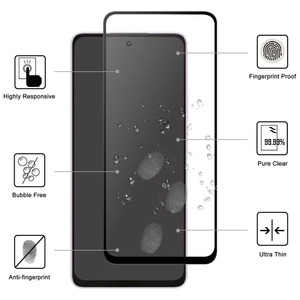 For Oppo A5 Pro 4G (Global) / 5G (Global) / A5 Energy 5G (China) AGC Tempered Glass with Black Edge Full Glue Full Coverage Screen Protector - 2