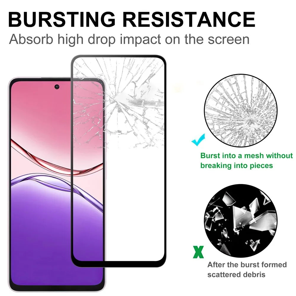 For Oppo A5 Pro 4G (Global) / 5G (Global) / A5 Energy 5G (China) AGC Tempered Glass with Black Edge Full Glue Full Coverage Screen Protector - 4