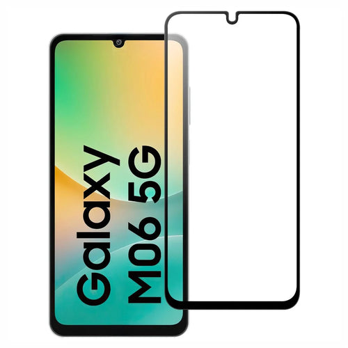 For Samsung Galaxy M06 5G AGC Tempered Glass with Black Edge Full Glue Full Coverage Screen Protector - 1