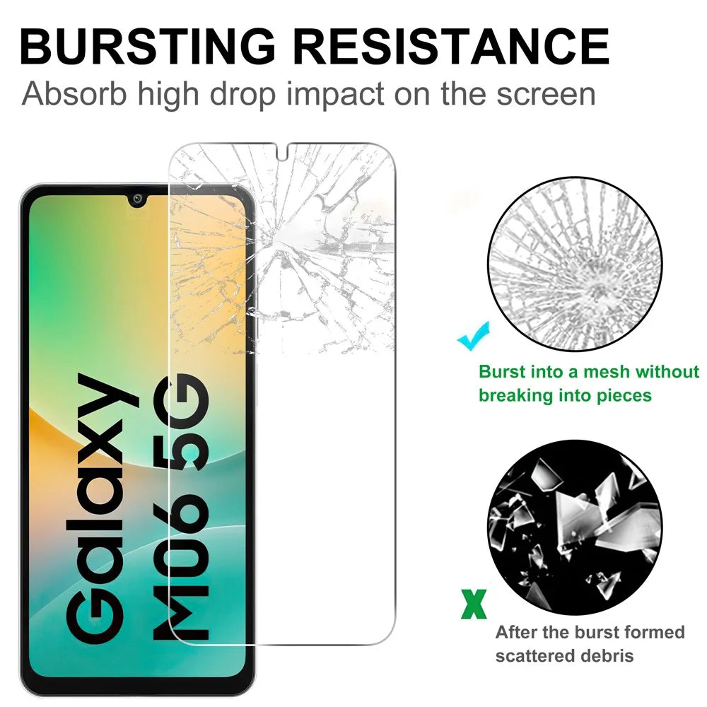 For Samsung Galaxy M06 5G Screen Protector HD Tempered Glass Film 2.5D - 4