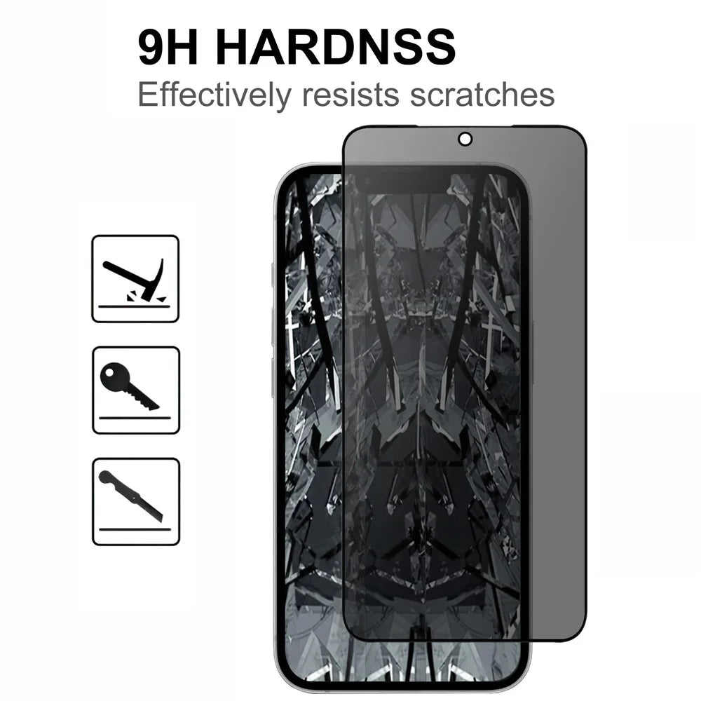 For iPhone 17e / 16e Tempered Glass Screen Protector 2.5D Arc Edge Anti-Spy Film - 4
