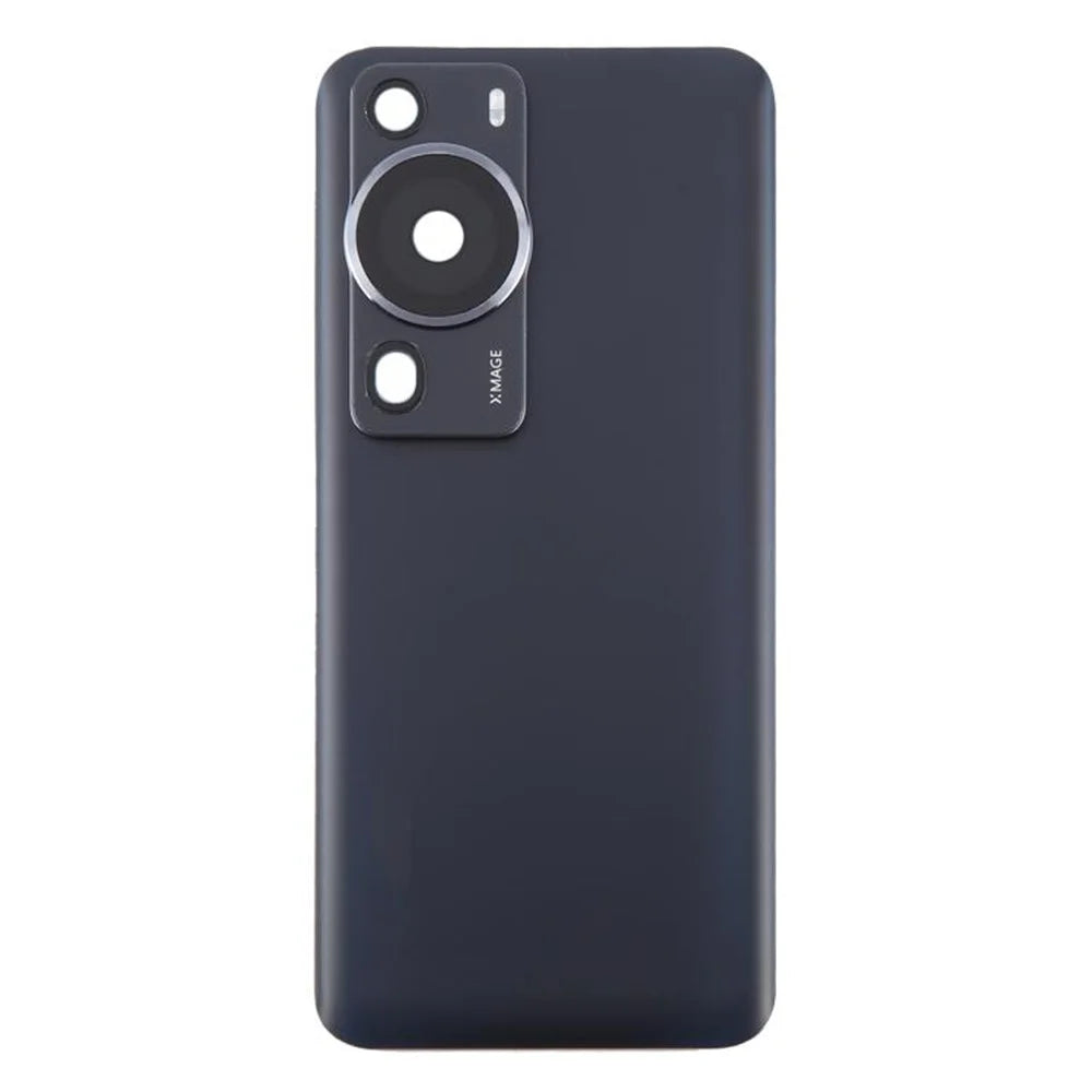 For Huawei P60 / P60 Pro Back Battery Housing Cover with Camera Ring Lens Cover Spare Part (Without Logo) - Black - 2