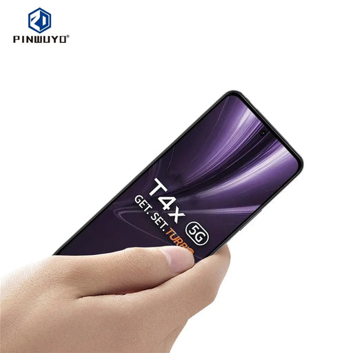 PINWUYO For vivo T4x 5G Tempered Glass Film  JK Series-2 9H Full Screen Protector - Black - 2