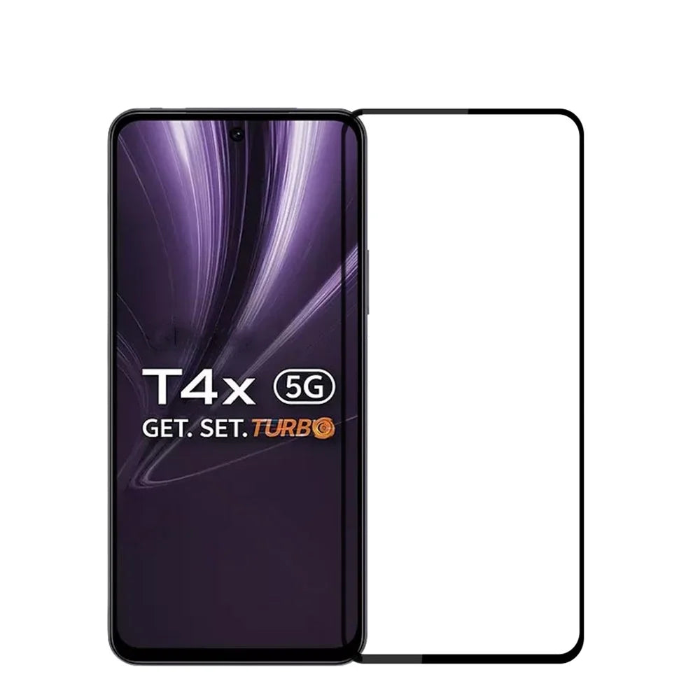MOFI For vivo T4x 5G Screen Protector  9H Full Glue Full Coverage High Aluminum-Silicon Glass Film - Black - 1