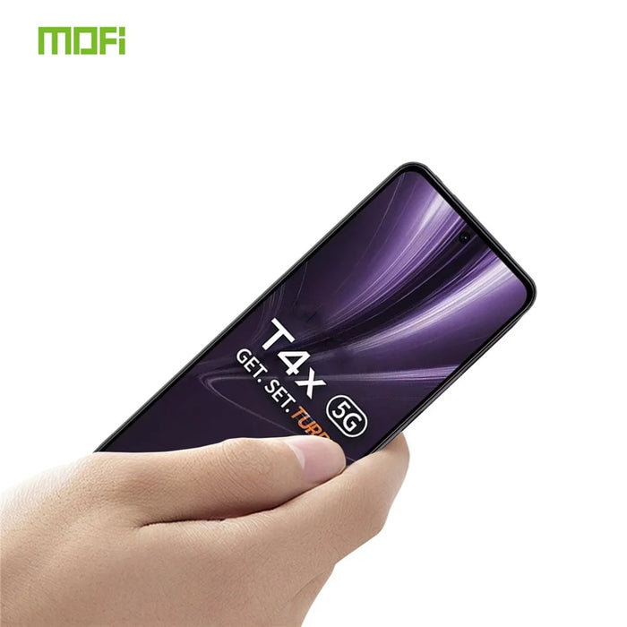 MOFI For vivo T4x 5G Screen Protector  9H Full Glue Full Coverage High Aluminum-Silicon Glass Film - Black - 2
