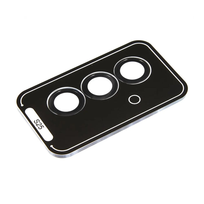 For Samsung Galaxy S25 Camera Lens Protector AR High Transparency Metal Ring Tempered Glass Lens Film - Black - 4