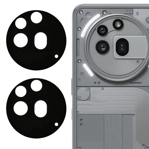 2Pcs For Nothing Phone (3a) Pro Camera Lens Protector 2.5D Arc Edge Silk Printing Tempered Glass Rear Lens Film - 1