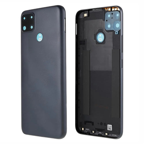 For Realme C25 Back Battery Housing Cover with Camera Ring Lens Cover Spare Part, Grey - 1