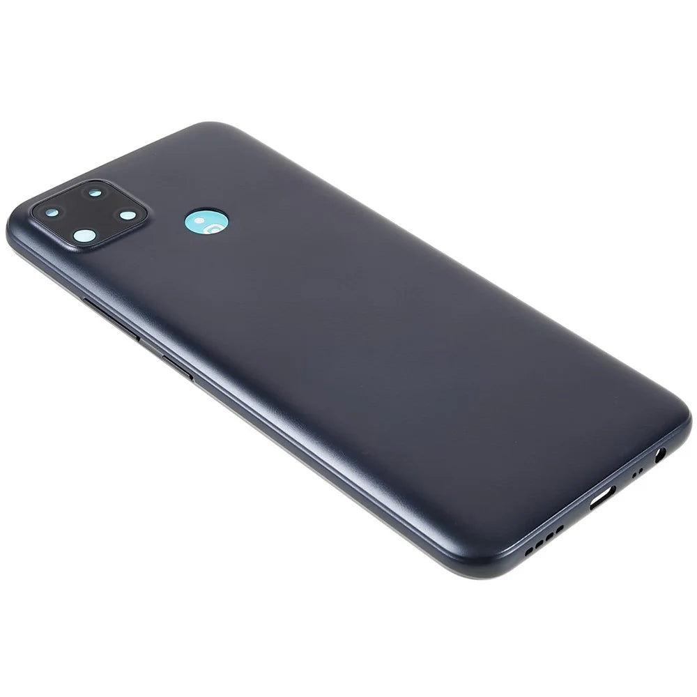For Realme C25 Back Battery Housing Cover with Camera Ring Lens Cover Spare Part, Grey - 5