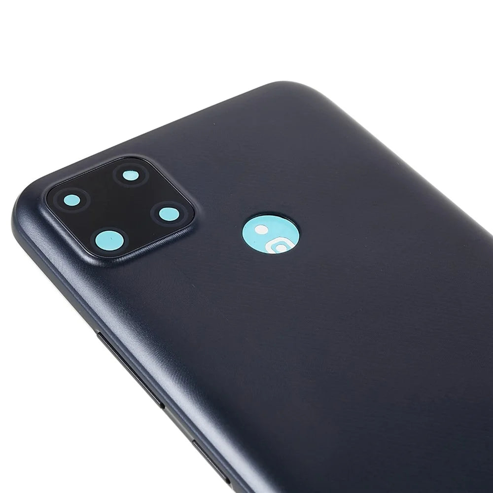For Realme C25 Back Battery Housing Cover with Camera Ring Lens Cover Spare Part, Grey - 7