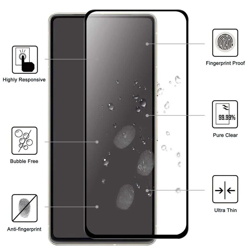 For Google Pixel 7 5G Anti-explosion AGC Glass Full Screen Protector HD Clear Full Glue Black Edge Tempered Glass Film - 2
