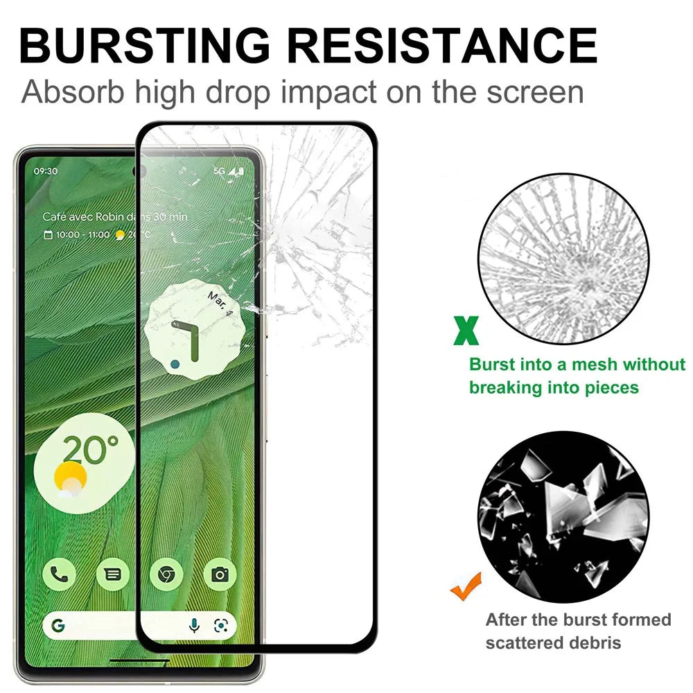 For Google Pixel 7 5G Anti-explosion AGC Glass Full Screen Protector HD Clear Full Glue Black Edge Tempered Glass Film - 4