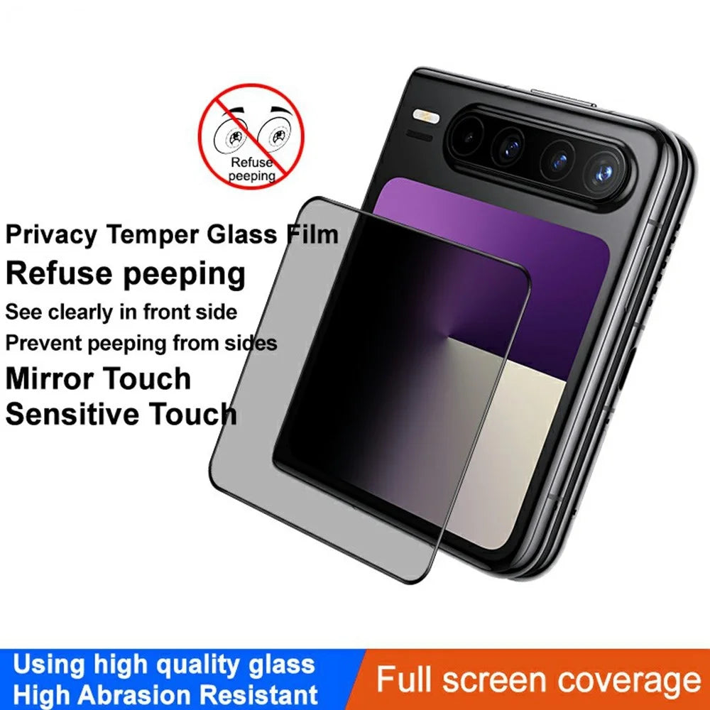 IMAK For Huawei Pura X Anti Spy Rear Screen Protector Tempered Glass Full Cover Film - 3