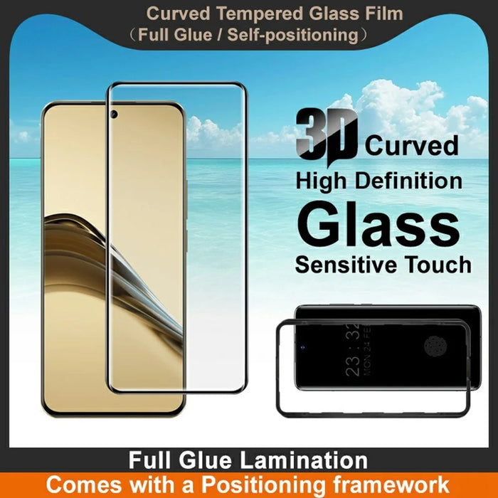 IMAK For Realme 14 Pro Lite 5G Screen Protector Full Glue 3D Curved Tempered Glass Film with Positioning Frame - 3