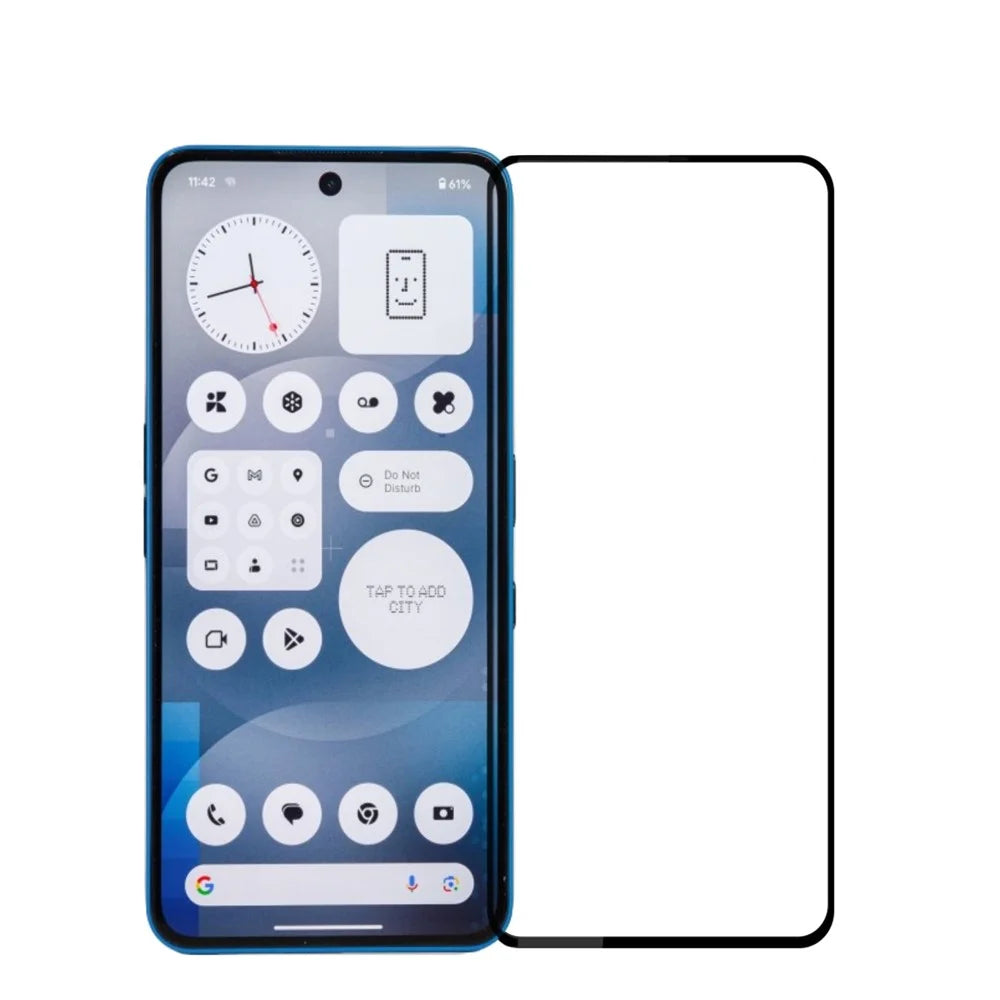 MOFI For Nothing Phone (3a) Pro / Nothing Phone (3a) Screen Protector  9H Full Glue Full Coverage High Aluminum-Silicon Glass Film - Black - 1