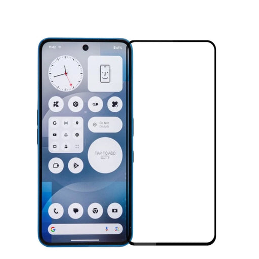 MOFI For Nothing Phone (3a) Pro / Nothing Phone (3a) Screen Protector  9H Full Glue Full Coverage High Aluminum-Silicon Glass Film - Black - 1