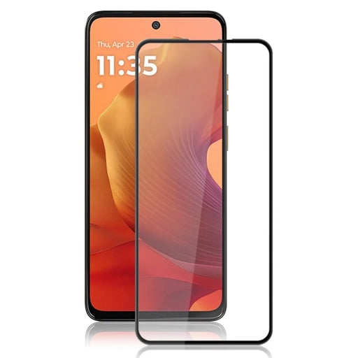MOCOLO For Motorola Moto G17 Power 4G / G17 4G / G15 4G / G15 Power 4G Screen Protector Anti-Shatter Silk Printing Tempered Glass Film - Black - 1