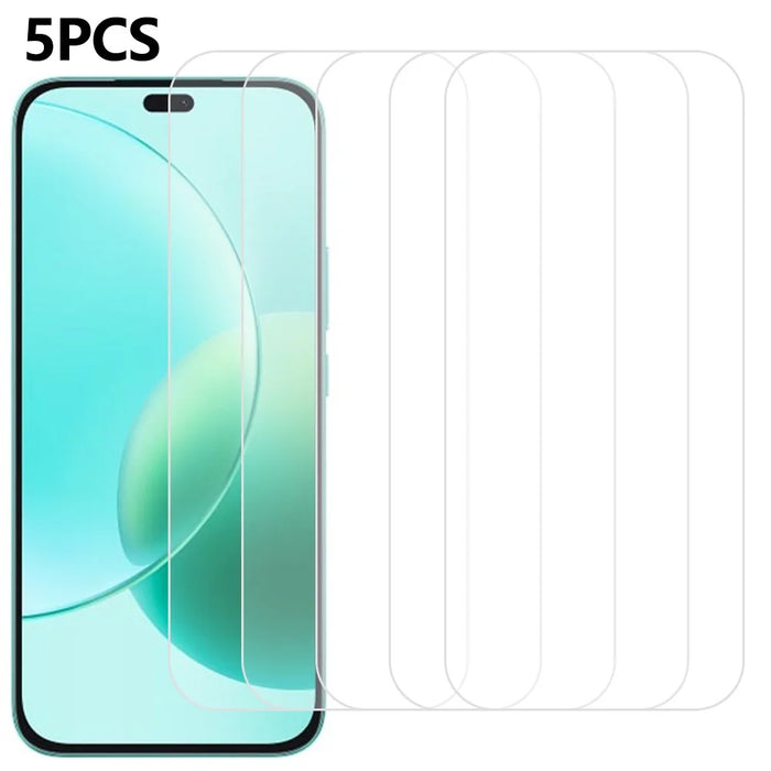 5Pcs For Honor 400 Lite 5G Front Screen Protector 0.3mm 2.5D Tempered Glass Clear Film - 1