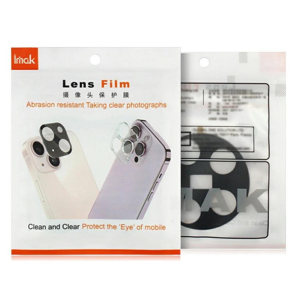 IMAK For Samsung Galaxy S25 Edge Camera Lens Film Metal Lens Cap + Tempered Glass Lens Protector - Black - 6