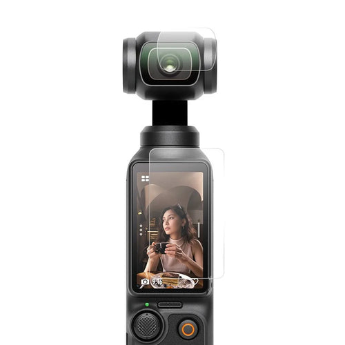 RURIHAI For DJI Osmo Pocket 3 Lens Film + Screen Protector 0.2mm 2.5D High Aluminium-Silicon Glass Guard - 1