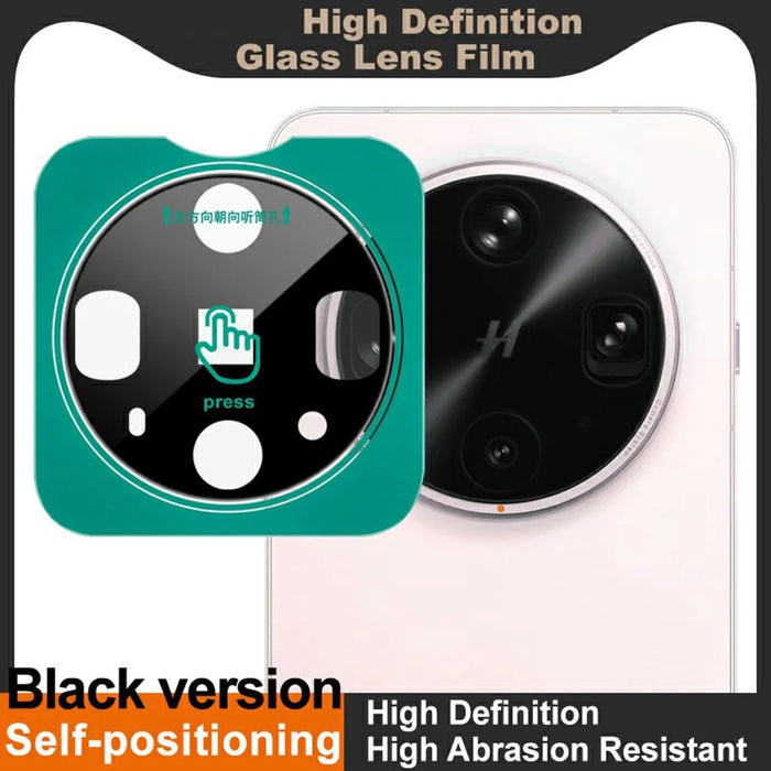 IMAK For Oppo Find X8 Ultra 5G Tempered Glass Camera Lens Protector with Self Positioning Frame (Black Version) - 3