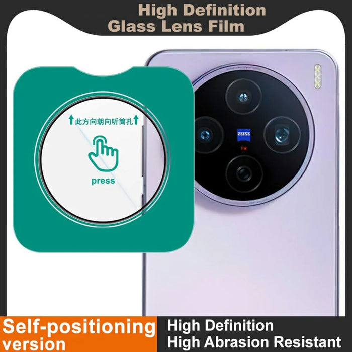 IMAK For vivo X200s 5G Camera Lens Protector Tempered Glass Lens Film with Self Positioning Frame - 3
