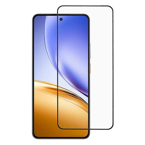 Screen Protector For Oppo K13 5G / Realme 14 5G / vivo iQOO 7 (India) 5G Tempered Glass Electroplating Anti-Fingerprint Silk Printing Full Glue Film - 1