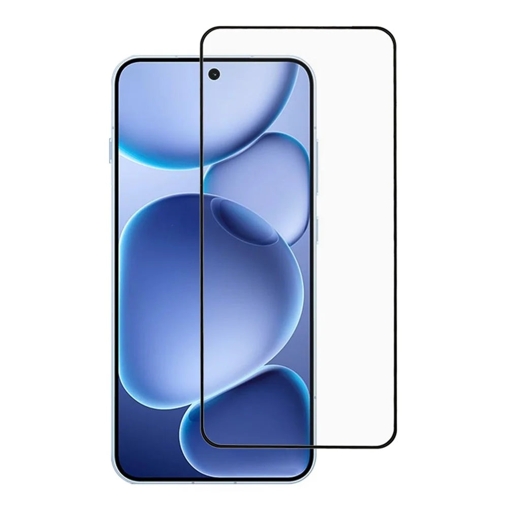 For Oppo Find X8s 5G Tempered Glass Electroplating Anti-Fingerprint Silk Printing Full Glue Screen Protector - 1