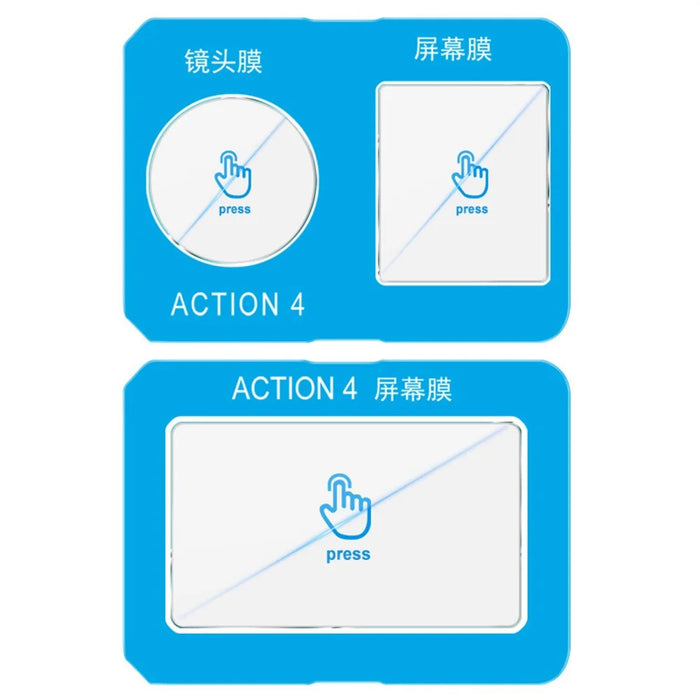 IMAK For DJI Osmo Action 4 Tempered Glass Screen Protector + Lens Film Set with Self Positioning Frame - 5