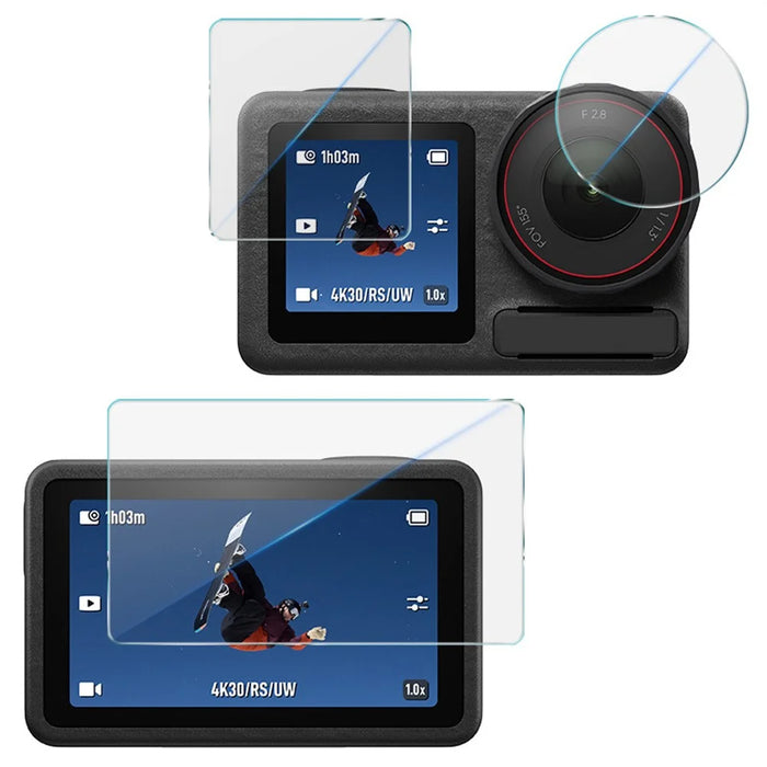 IMAK For DJI Osmo Action 5 Pro Tempered Glass Screen Protector + Lens Film Set with Self Positioning Frame - 4