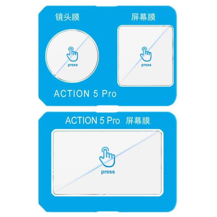 IMAK For DJI Osmo Action 5 Pro Tempered Glass Screen Protector + Lens Film Set with Self Positioning Frame - 5