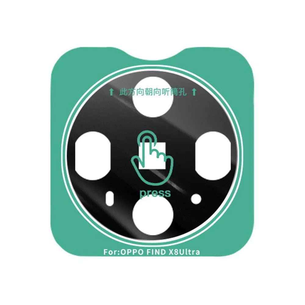 RURIHAI For Oppo Find X8 Ultra 5G Camera Lens Protector Silk Printing High Aluminium-Silicon Glass Lens Film Easy Installation - 3