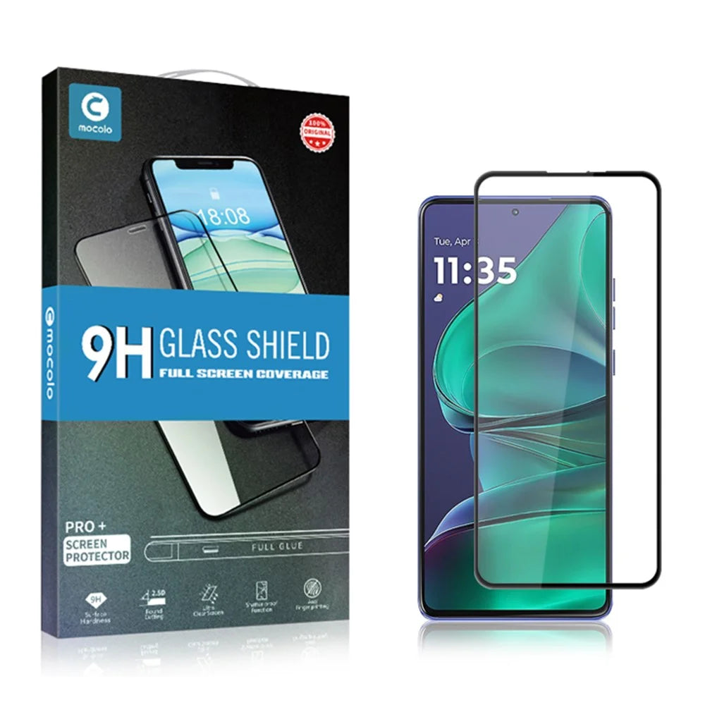 MOCOLO For Motorola Edge 60 Stylus 5G / Moto G Stylus 5G (2025) Screen Protector Anti-Shatter Silk Printing Tempered Glass Film - Black - 7