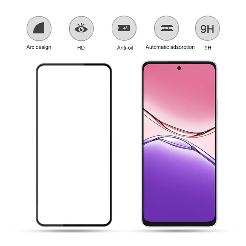 MOCOLO For Oppo A5 Pro 5G Screen Protector Anti-Shatter Silk Printing Tempered Glass Film - Black - 2