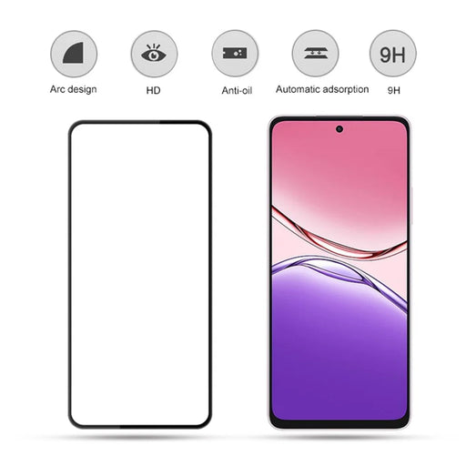 MOCOLO For Oppo A5 Pro 5G Screen Protector Anti-Shatter Silk Printing Tempered Glass Film - Black - 2