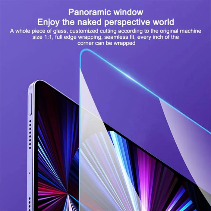 For iPad Air (2022)  /  (2020) Screen Protector Tempered Glass HD Film with Automatic Dust Removal Tool - 5