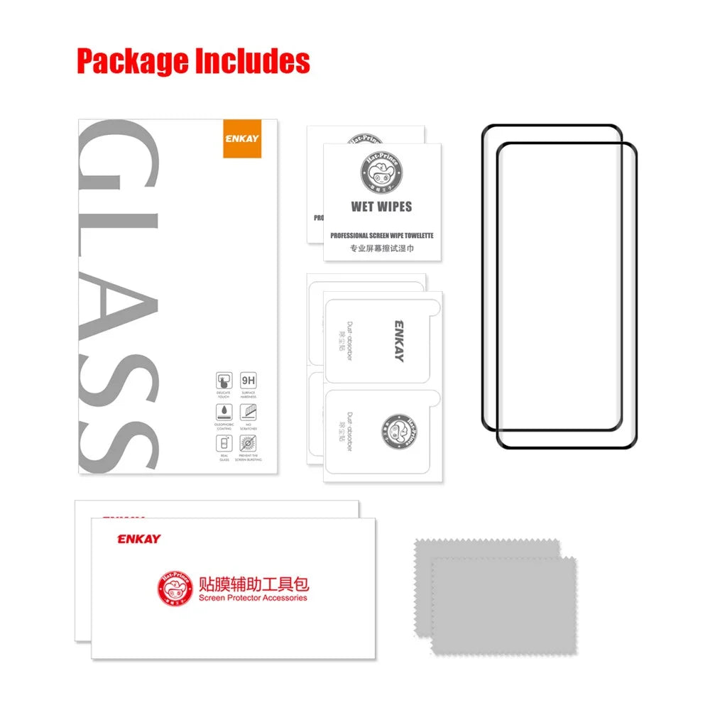 ENKAY HAT PRINCE For Motorola Edge 60 5G / 60 Fusion 5G / Edge 60 Pro 5G / Edge 60S 5G 2Pcs Tempered Glass   Screen Protector Support Fingerprint Unlock - 7