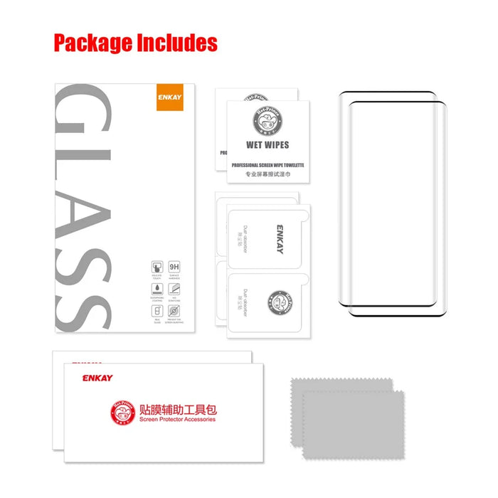 ENKAY HAT PRINCE For Honor 300 Pro 2Pcs Tempered Glass   Screen Protector Clear Screen Film Support Fingerprint Unlock - 7