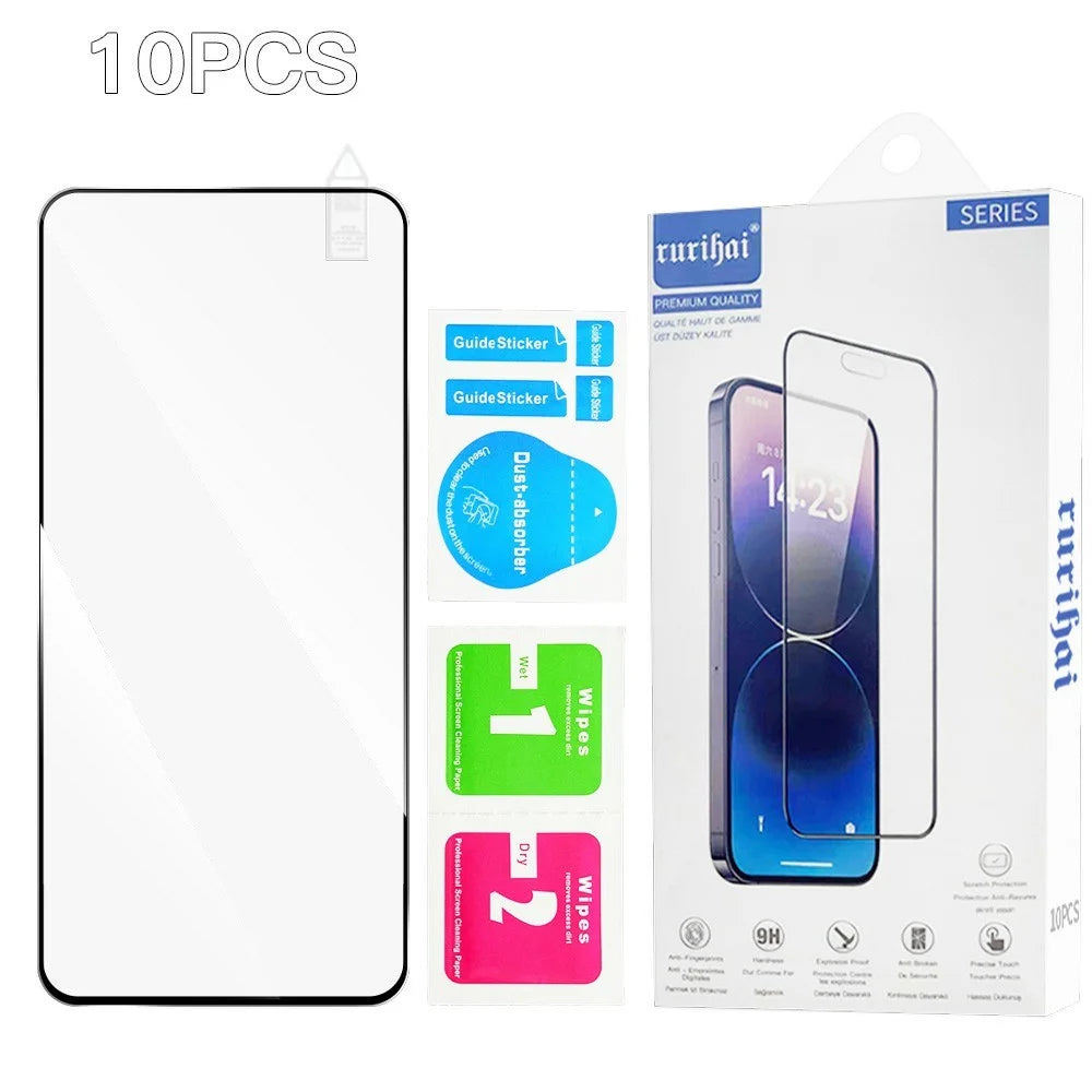 RURIHAI 10Pcs For Realme 14 5G High Aluminium-Silicon Glass Film 0.26mm 2.5D Screen Protector - 7