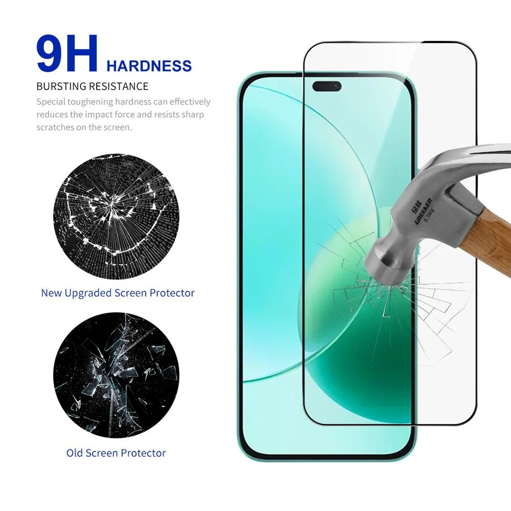 RURIHAI For Honor 400 Lite 5G Screen Protector Secondary Hardening High Aluminium-Silicon Glass Film - 3