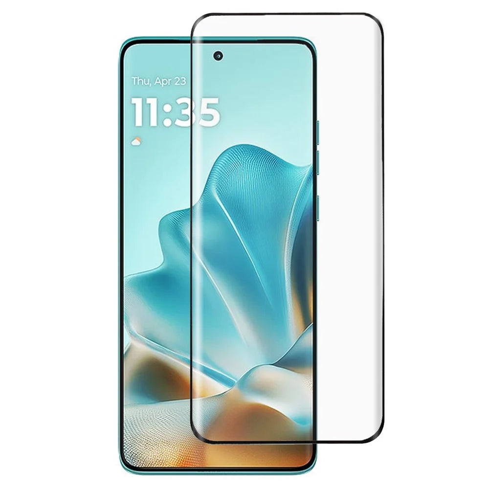 For Motorola Edge 60 5G / 60 Fusion 5G / Edge 60 Pro 5G / Edge 60S 5G Screen Protector Black Edge Full Glue Curved Tempered Glass Clear Film - 1
