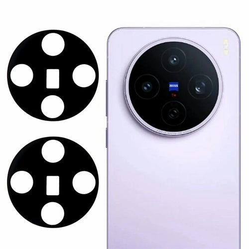 2Pcs For vivo X200s 5G Camera Lens Protector 2.5D Arc Edge Silk Printing Tempered Glass Rear Lens Film - 1